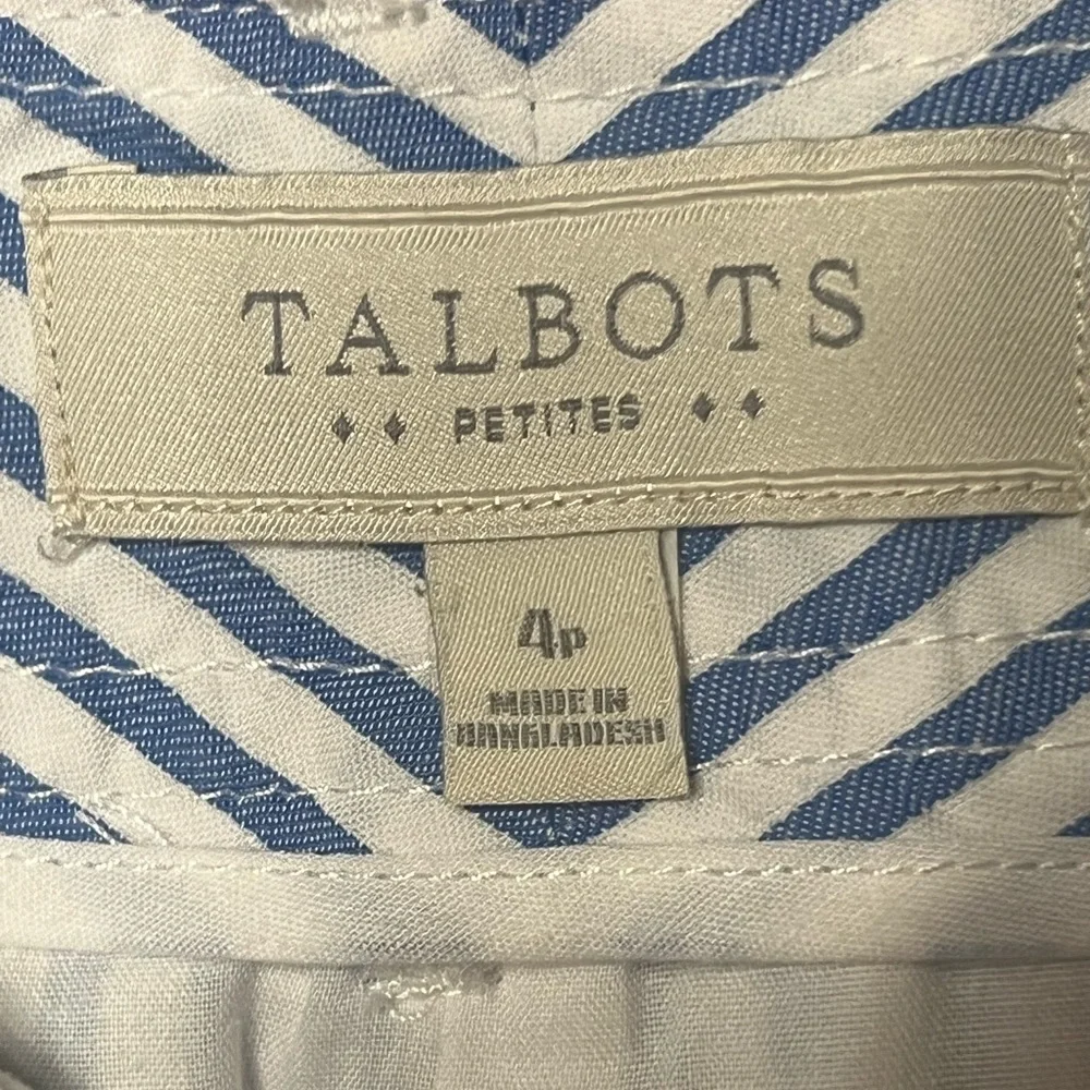 Talbots blue & white striped skirt Size 4P